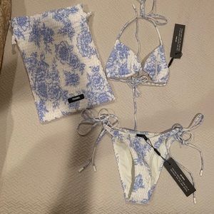 VINCA - INDIGO triangl floral bikini XXS